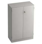 Aktenschrank SIGNA V6550/5/5/SG, Holz abschließbar, 3 OH, 80 x 127 x 42 cm, lichtgrau