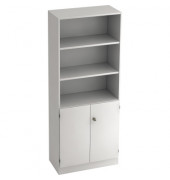 Regalschrank Solid V6770/W/W/SG 5OH weiß/weiß