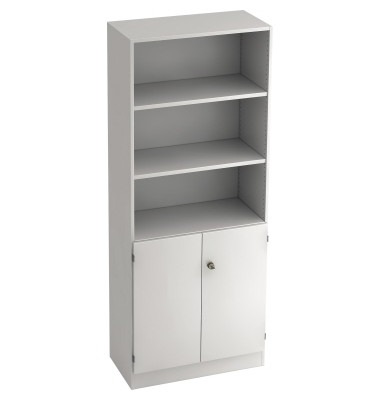 Regalschrank Solid V6770/W/W/SG 5OH weiß/weiß