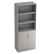 Regalschrank V6 V6770/5/5/SG, abschlie&szlig;bar, 5 OH, grau, 80x200,4x42cm (BxHxT)
