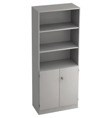 Regalschrank V6 V6770/5/5/SG, abschlie&szlig;bar, 5 OH, grau, 80x200,4x42cm (BxHxT)