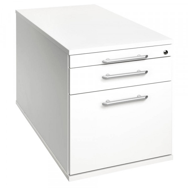 4032062140383 - Rollcontainer Solid VTC20 W W RE Holz weiß 1 normale Schublade mit extra Hängeregisterauszug mit extra Utensilienauszug ab 4