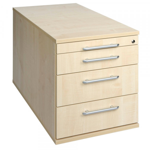 4032062121535 - Rollcontainer Solid VTC30 3 3 RE Holz ahorn 3 normale Schubladen mit extra Utensilienauszug abschließbar 4032062121535 Hammer