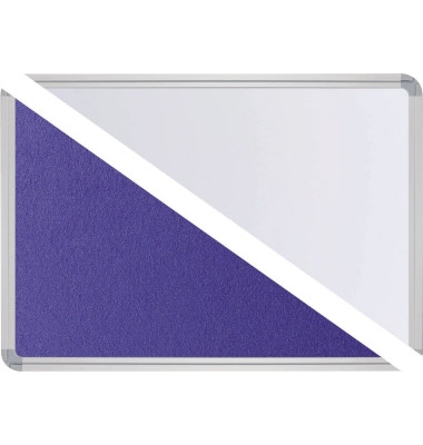 Stellwand 747518 200x120cm Filz/Whiteboard Stabfu&szlig; ws/bl