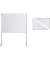 Stellwand 747508 200x120cm beids. Whiteboard Stabfu&szlig; wei&szlig;