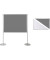 Stellwand 749228 150x120cm Filz/Whiteboard Tellerfu&szlig; ws/gr