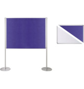 Stellwand 749318 200x120cm Filz/Whiteboard Tellerfu&szlig; ws/bl