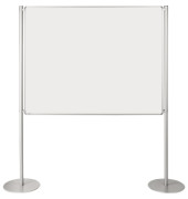 Stellwand 749308 200x120cm beids. Whiteboard Tellerfu&szlig; wei&szlig;