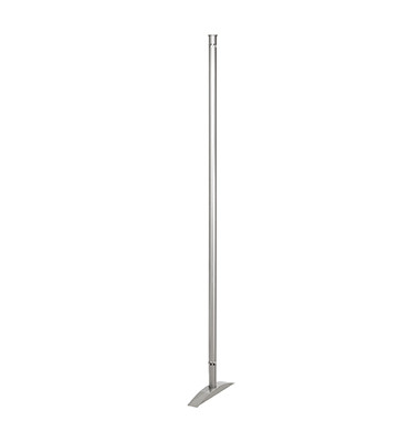 Abschlußsäule / Standsäule 6929, für Moderationsstellwand Metropol, 175cm, silber