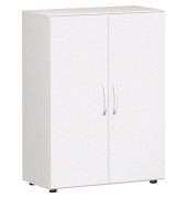 Aktenschrank Flex S-383102-W, Holz, 3 OH, 80 x 110,4 x 42 cm, weiß