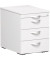 Rollcontainer S-530151-WW Flex, wei&szlig;, 4 Schubladen, Dreischicht-Feinspan, Melaminharz beschichtet, abschlie&szlig;bar