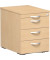 Rollcontainer S-530151-BB Flex, buche, 4 Schubladen, Dreischicht-Feinspan, Melaminharz beschichtet, abschlie&szlig;bar
