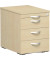Rollcontainer Flex S-530151-AH Holz ahorn, 3 normale Schubladen, mit extra Utensilienauszug, abschließbar
