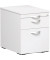 Rollcontainer Flex S-530152-WW Holz weiß, 1 normale Schublade, mit extra Hängeregisterauszug, mit extra Utensilienauszug, absc