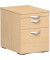 Rollcontainer S-530152-BB Flex, buche, 3 Schubladen, Dreischicht-Feinspan, Melaminharz beschichtet, abschlie&szlig;bar