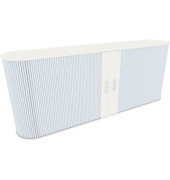 Aktenschrank Flex S-382104-SW, 2 OH, silber/wei&szlig;, 200x83x40cm (BxHxT)