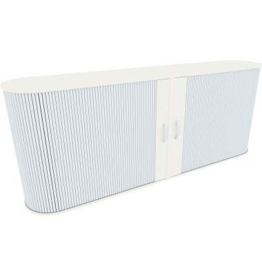 Aktenschrank Flex S-382104-SW, 2 OH, silber/wei&szlig;, 200x83x40cm (BxHxT)