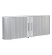 Aktenschrank Flex S-382104-SL, 2 OH, silber/lichtgrau, 200x83x40cm (BxHxT)