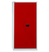 Garderobenschrank Universal E782AAG506, Stahl abschließbar, 5 OH, 91,4 x 195 x 40 cm, rot/lichtgrau