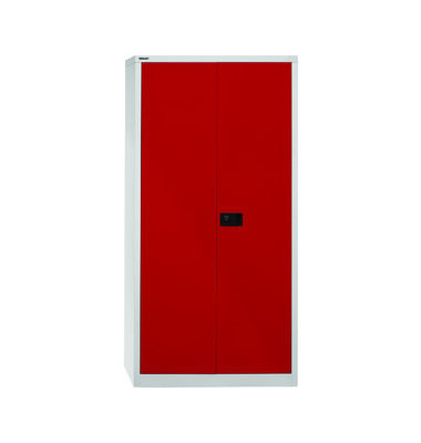 Garderobenschrank Universal E782AAG506, Stahl abschließbar, 5 OH, 91,4 x 195 x 40 cm, rot/lichtgrau Garderobenschrank Universal E782AAG506, Stahl abschließbar, 5 OH, 91,4 x 195 x 40 cm, rot/lichtgrau