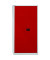 Garderobenschrank Universal E782AAG506, Stahl abschließbar, 5 OH, 91,4 x 195 x 40 cm, rot/lichtgrau