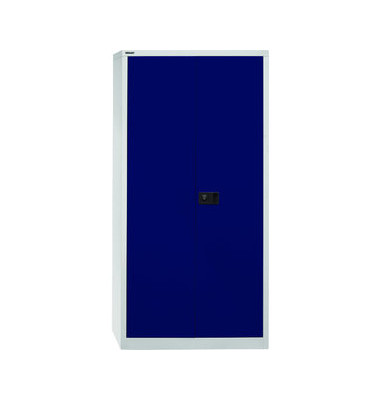 Garderobenschrank Universal E782AAG505, Stahl abschließbar, 5 OH, 91,4 x 195 x 40 cm, blau/lichtgrau Garderobenschrank Universal E782AAG505, Stahl abschließbar, 5 OH, 91,4 x 195 x 40 cm, blau/lichtgrau
