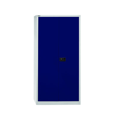 Garderobenschrank Universal E782AAG505, Stahl abschließbar, 5 OH, 91,4 x 195 x 40 cm, blau/lichtgrau