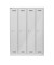 Spind MonoBloc ML11Q1645, Metall, 4 Abteile mit 4 Fächern, abschließbar, 118,3x170cm (BxH), lichtgrau
