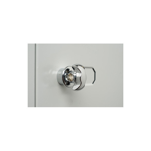 BISLEY Drehriegelverschluss für Garderoben- und Schließfachsysteme MonoBloc, Office, Light, Metall, 800 Unlackiert, 3 x 3 x 3 cm