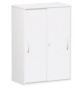Aktenschrank Flex S-383502-WW, Holz abschließbar, 3 OH, 80 x 118,2 x 42,5 cm, weiß