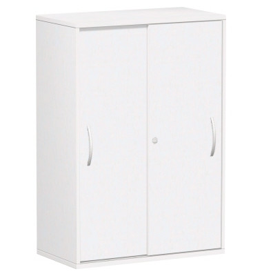 Aktenschrank Flex S-383502-WW, Holz abschließbar, 3 OH, 80 x 118,2 x 42,5 cm, weiß