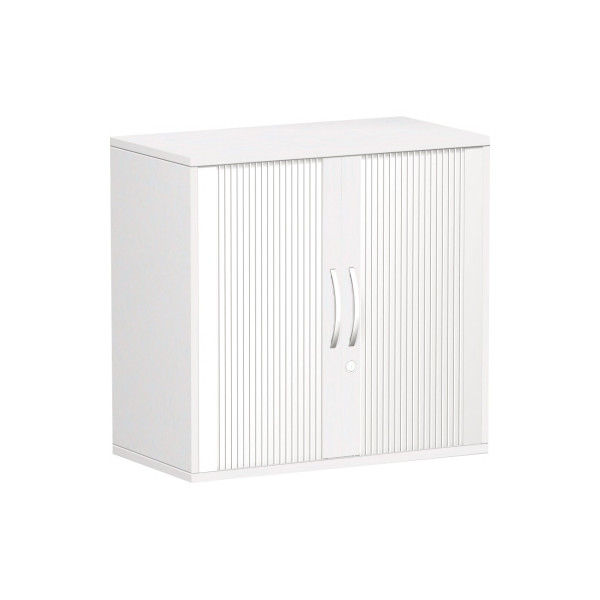 4038933482712 - Aktenschrank Flex S-382117-SW Kunststoff Holz abschließbar 2 OH 80 x 798 x 425 cm silber weiß 4038933482712 Geramöbel