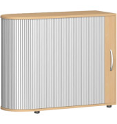 Aktenschrank Flex S-382101-SB, 2 OH, silber/buche, 100x83x40cm (BxHxT)