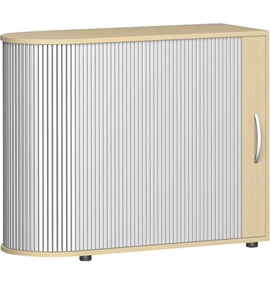 Aktenschrank Flex S-382101-AA, Kunststoff/Holz, 2 OH, 100 x 83 x 40 cm, silber/ahorn Aktenschrank Flex S-382101-AA, Kunststoff/Holz, 2 OH, 100 x 83 x 40 cm, silber/ahorn