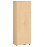 Akten-/Garderobenschrank Flex S-386128BB, Holz abschließbar, 2 OH, 80 x 216 x 42 cm, buche