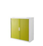 Aktenschrank easyOffice E1CT0003500042, abschlie&szlig;bar, 2 OH, gr&uuml;n/wei&szlig;, 110x104x41,5cm (BxHxT)