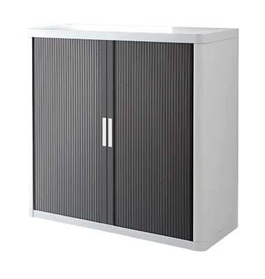 Aktenschrank easy Office E1CT0010200042, Kunststoff/Stahl abschließbar, 2 OH, 110 x 104 x 41,5 cm, anthrazit/weiß