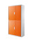 Aktenschrank easy Office E2CT0010100063, Kunststoff/Stahl abschließbar, 4 OH, 110 x 204 x 41,5 cm, orange/weiß