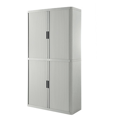 Aktenschrank easy Office E2CT0000100039, Kunststoff/Stahl abschließbar, 4 OH, 110 x 204 x 41,5 cm, grau