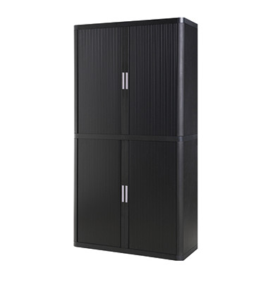 Aktenschrank easy Office E2CT0009600051, Kunststoff/Stahl abschließbar, 4 OH, 110 x 204 x 41,5 cm, schwarz