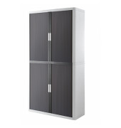 Aktenschrank easyOffice E2CT0010200065, abschlie&szlig;bar, 4 OH, anthrazit/wei&szlig;, 110x204x41,5cm (BxHxT)
