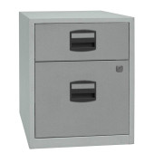 Rollcontainer PFAM1S1F855 PFA, silber, 2 Schubladen, Stahl, abschlie&szlig;bar