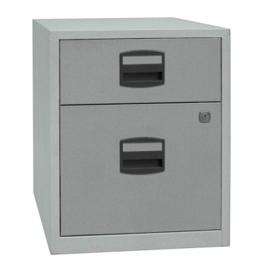 Rollcontainer PFAM1S1F855 PFA, silber, 2 Schubladen, Stahl, abschlie&szlig;bar