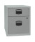 Rollcontainer PFAM1S1F855 PFA, silber, 2 Schubladen, Stahl, abschlie&szlig;bar