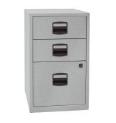 Schubladenschrank Home PFA3355, Stahl abschließbar, 2 Schubladen, 41,3 x 67,2 x 40 cm, silber