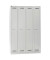 Spind Light GL12Q1245, Metall, 4 Abteile mit 4 Fächern, abschließbar, 120x185cm (BxH), lichtgrau