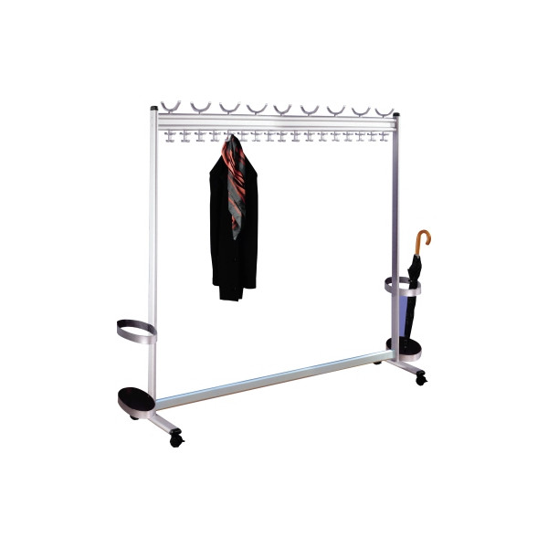 4044917227507 - Reihengarderobenständer HxT 1700 x 400 mm ohne Schirmhalter Breite 1700 mm kaiserkraft