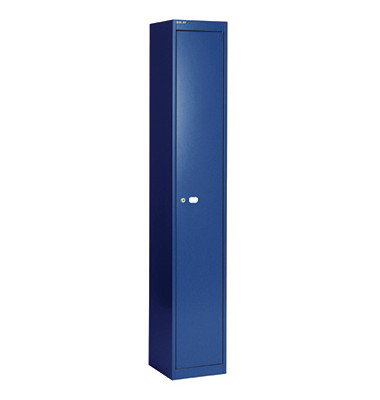 Spind, Metall, 1 Abteil mit 1 Fach, abschließbar, 120x185cm (BxH), blau Spind, Metall, 1 Abteil mit 1 Fach, abschließbar, 120x185cm (BxH), blau