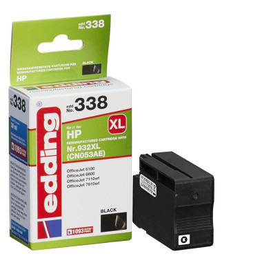 Druckerpatrone HP 932XL EDD-338 ca. 1.093 Seiten schwarz