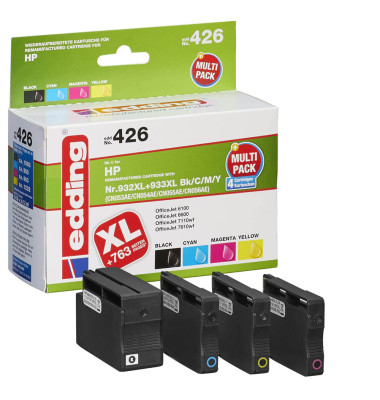 Druckerpatrone HP 932XL/933XL EDD-426 schwarz, mehrfarbig 4 St./Pack.